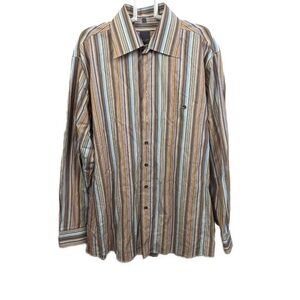 Haupt Vintage Retro Striped Men’s Button Down‎ Shirt- Size Large